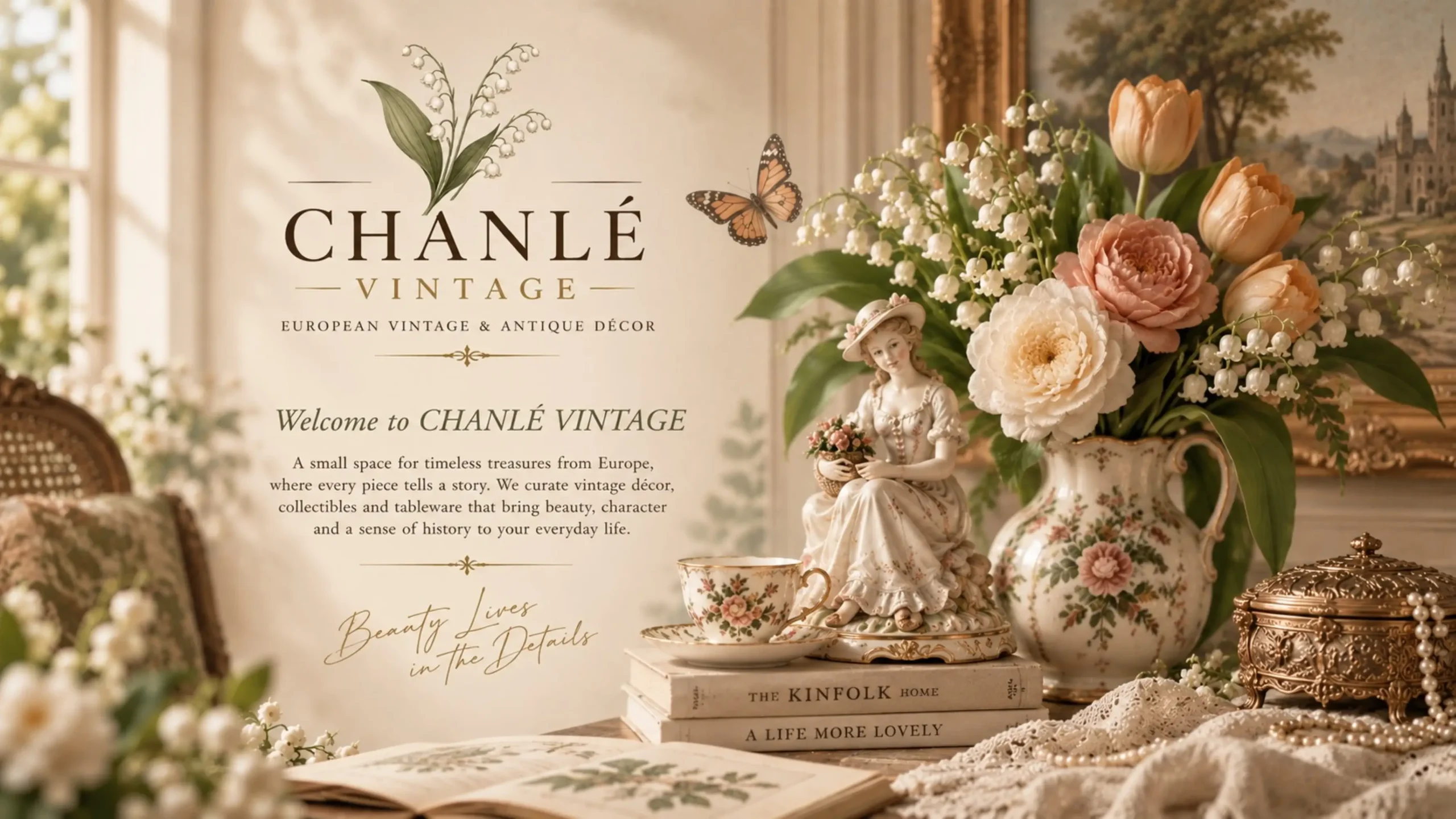 chanle vintage european antique decor Horizontal